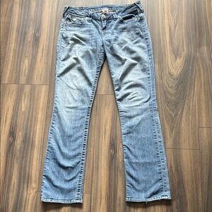GUC- Size 30 True Religion Light Blue Boot Cut Jeans